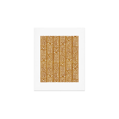 Little Arrow Design Co rayleigh feathers mustard Art Print