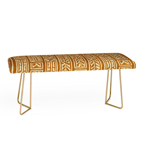 Little Arrow Design Co rayleigh feathers mustard Bench