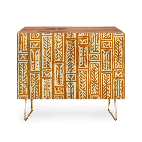 Little Arrow Design Co rayleigh feathers mustard Credenza