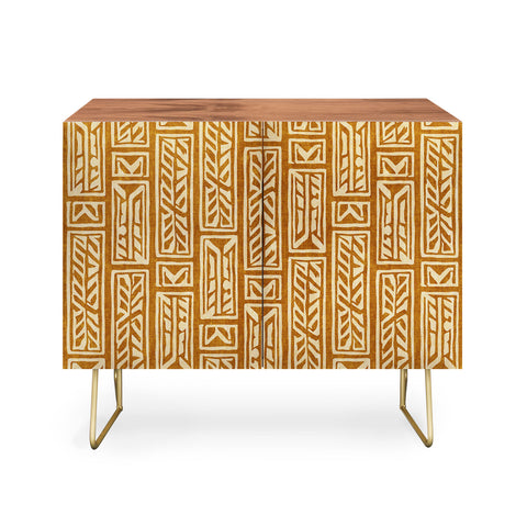 Little Arrow Design Co rayleigh feathers mustard Credenza