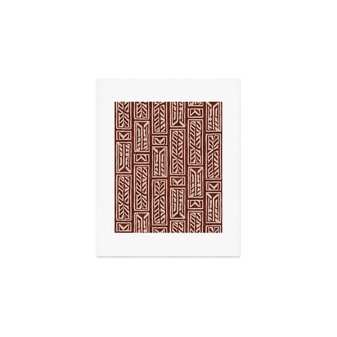 Little Arrow Design Co rayleigh feathers rust Art Print