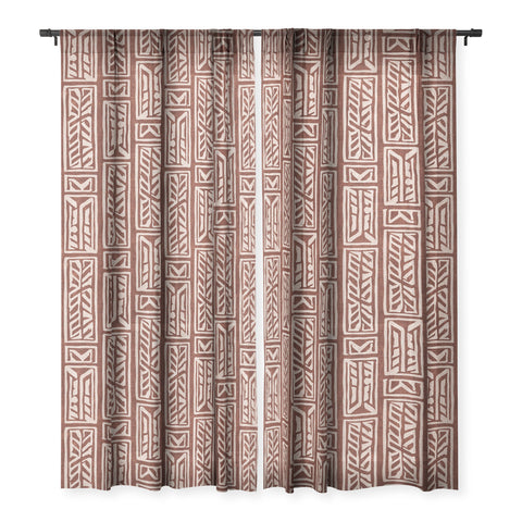 Little Arrow Design Co rayleigh feathers rust Sheer Non Repeat
