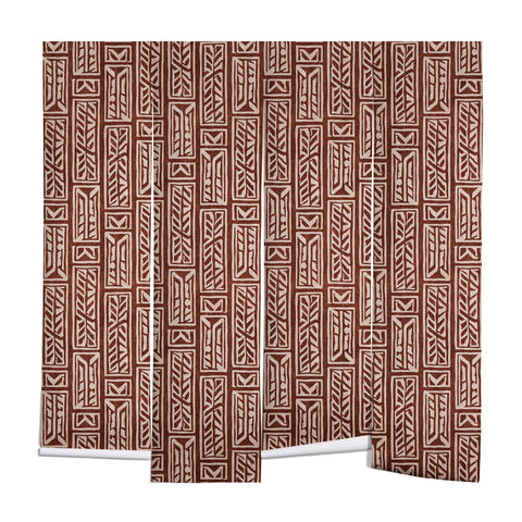 Little Arrow Design Co rayleigh feathers rust Wall Mural