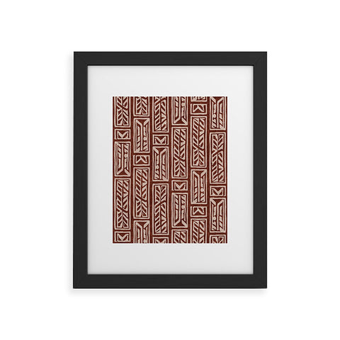 Little Arrow Design Co rayleigh feathers rust Framed Art Print