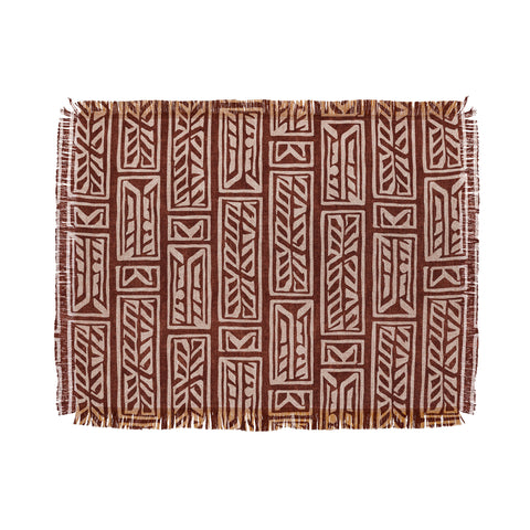Little Arrow Design Co rayleigh feathers rust Throw Blanket
