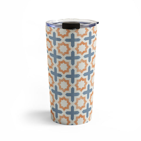 Little Arrow Design Co river stars tangerine and blue Travel Mug