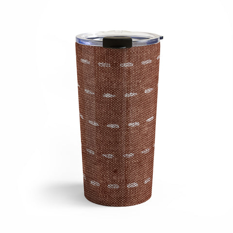 Little Arrow Design Co running stitch rust Travel Mug