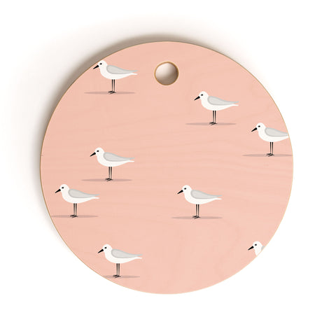 Little Arrow Design Co Sandpipers Cutting Board Round