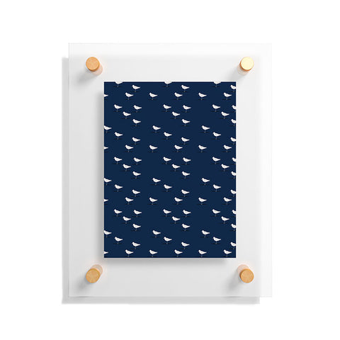 Little Arrow Design Co Sandpipers on navy Floating Acrylic Print