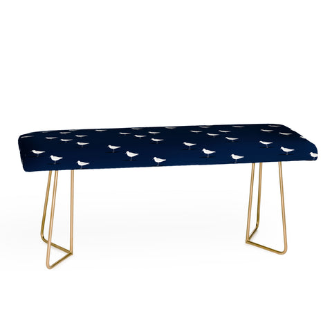 Little Arrow Design Co Sandpipers on navy Bench