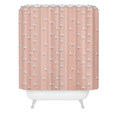 Little Arrow Design Co Sandpipers Shower Curtain