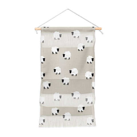 Little Arrow Design Co sheep on beige Wall Hanging Portrait