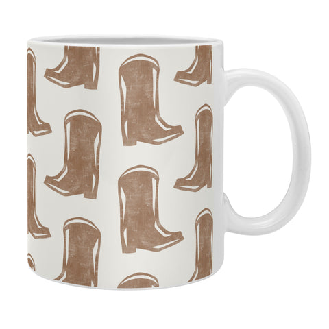 Little Arrow Design Co simple cowboy boots brown Coffee Mug