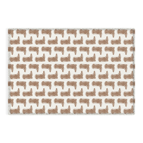 Little Arrow Design Co simple cowboy boots brown Outdoor Rug