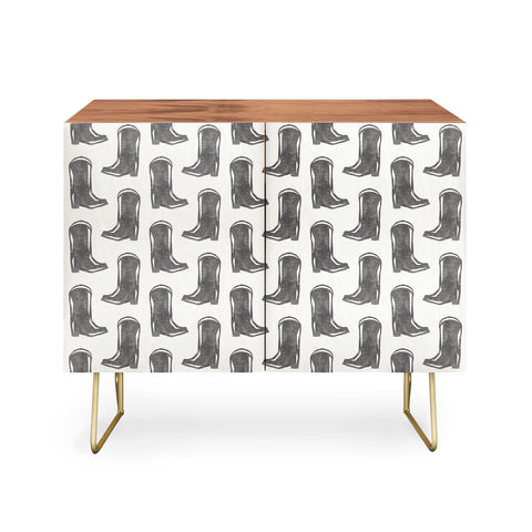 Little Arrow Design Co simple cowboy boots charcoal Credenza