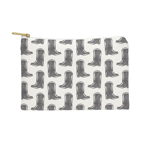 Little Arrow Design Co simple cowboy boots charcoal Pouch