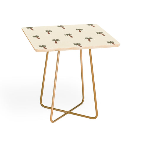 Little Arrow Design Co simple palm trees cream Side Table