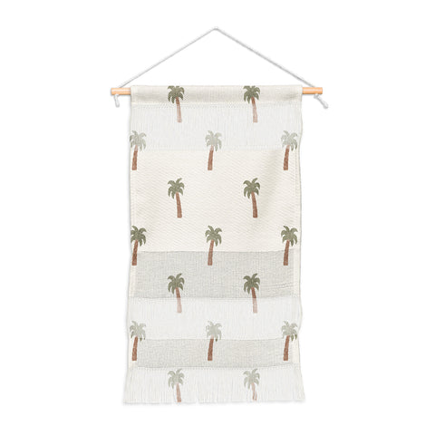 Little Arrow Design Co simple palm trees cream Wall Hanging Portrait