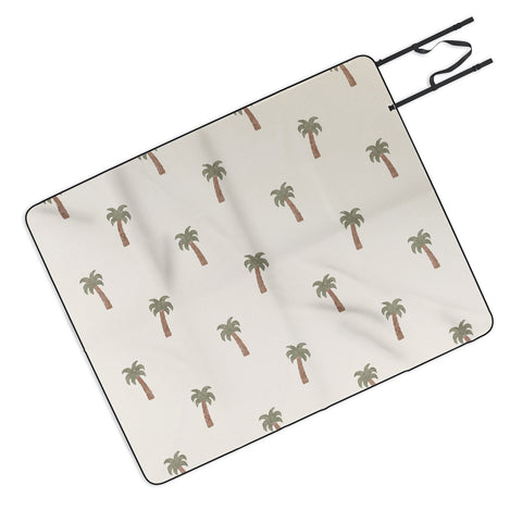 Little Arrow Design Co simple palm trees cream Picnic Blanket