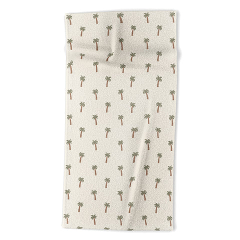 Little Arrow Design Co simple palm trees cream Beach Towel