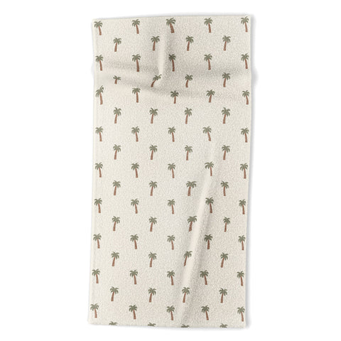Little Arrow Design Co simple palm trees cream Beach Towel