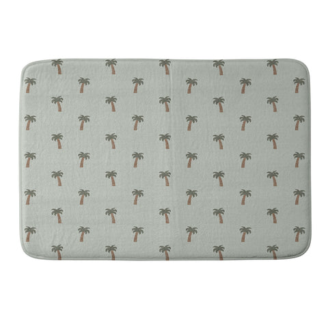 Little Arrow Design Co simple palm trees sage Memory Foam Bath Mat