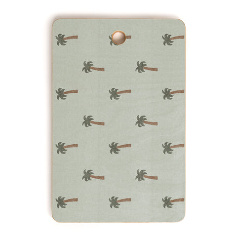 Little Arrow Design Co simple palm trees sage Cutting Board Rectangle