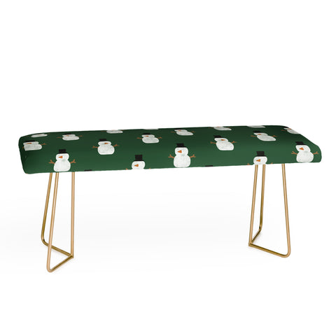 Little Arrow Design Co simple snowmen dark green Bench