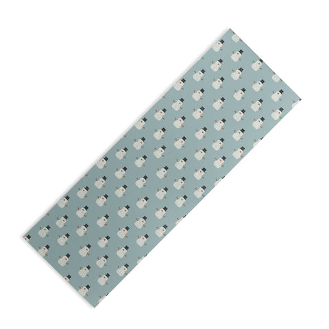 Little Arrow Design Co simple snowmen dusty blue Yoga Mat