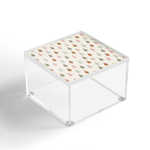 Little Arrow Design Co simple xmas trees multicolor Acrylic Box