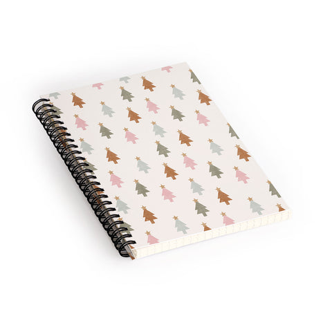 Little Arrow Design Co simple xmas trees multicolor Spiral Notebook