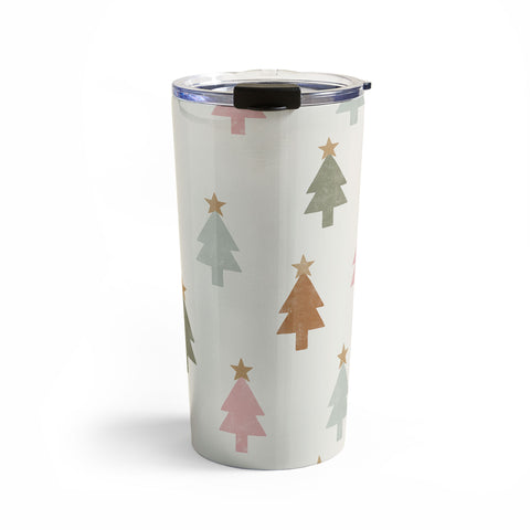 Little Arrow Design Co simple xmas trees multicolor Travel Mug