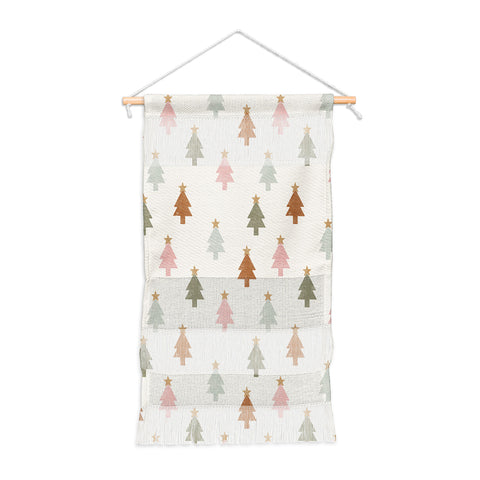 Little Arrow Design Co simple xmas trees multicolor Wall Hanging Portrait