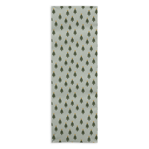 Little Arrow Design Co simple xmas trees on sage Yoga Towel