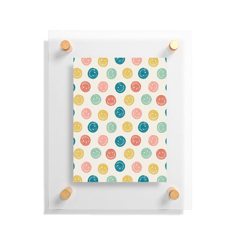 Little Arrow Design Co smiley faces multicolor Floating Acrylic Print
