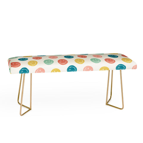 Little Arrow Design Co smiley faces multicolor Bench