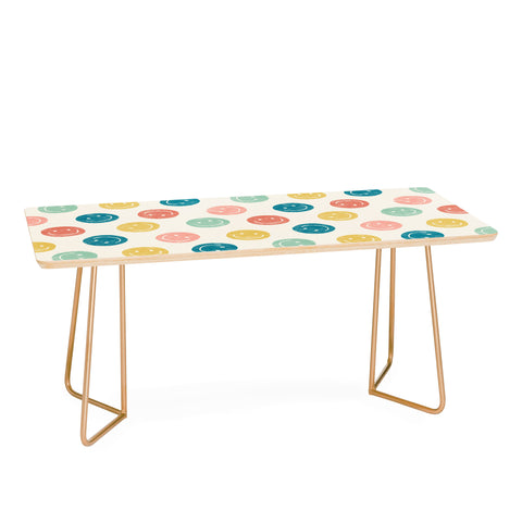 Little Arrow Design Co smiley faces multicolor Coffee Table