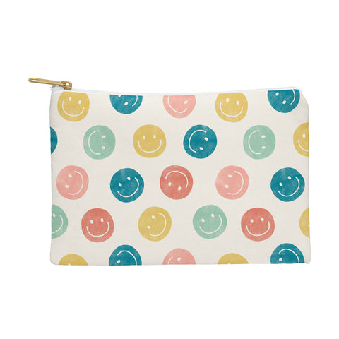 Little Arrow Design Co smiley faces multicolor Pouch