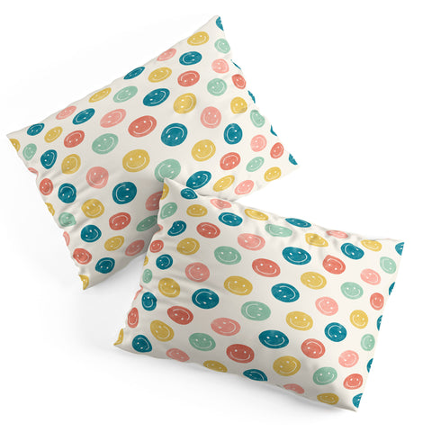 Little Arrow Design Co smiley faces multicolor Pillow Shams
