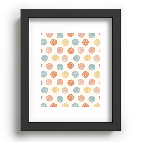 Little Arrow Design Co smiley faces neutrals Recessed Framing Rectangle