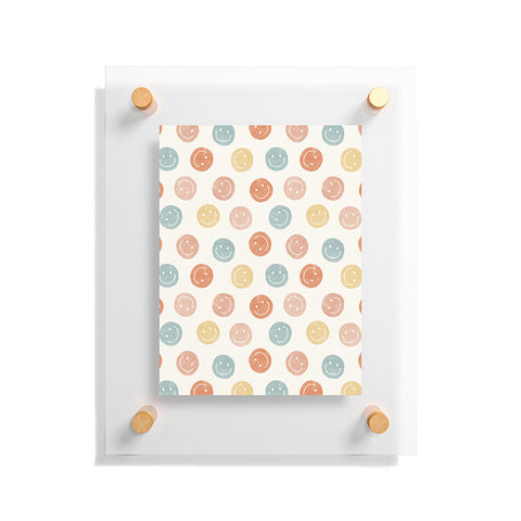 Little Arrow Design Co smiley faces neutrals Floating Acrylic Print