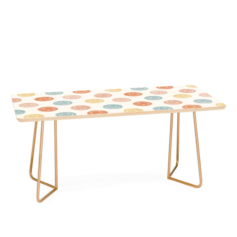 Little Arrow Design Co smiley faces neutrals Coffee Table