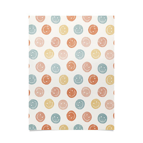 Little Arrow Design Co smiley faces neutrals Poster