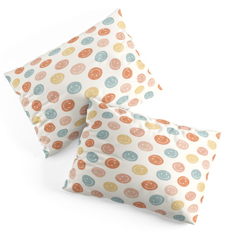 Little Arrow Design Co smiley faces neutrals Pillow Shams