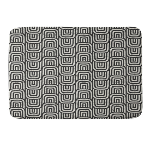 Little Arrow Design Co square scallop charcoal Memory Foam Bath Mat