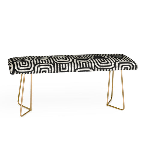 Little Arrow Design Co square scallop charcoal Bench