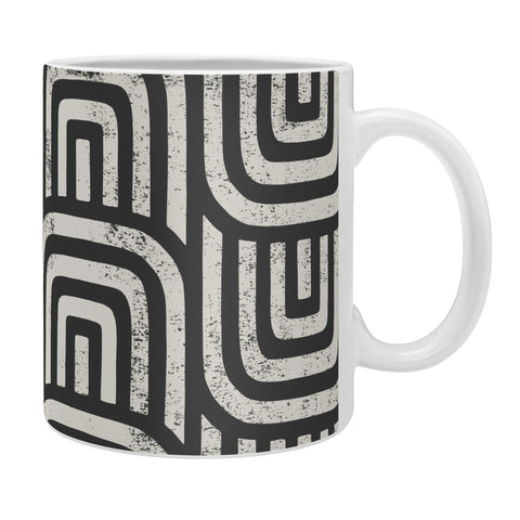 Little Arrow Design Co square scallop charcoal Coffee Mug