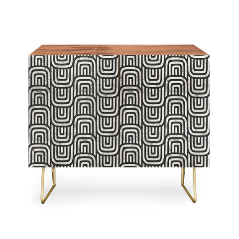 Little Arrow Design Co square scallop charcoal Credenza