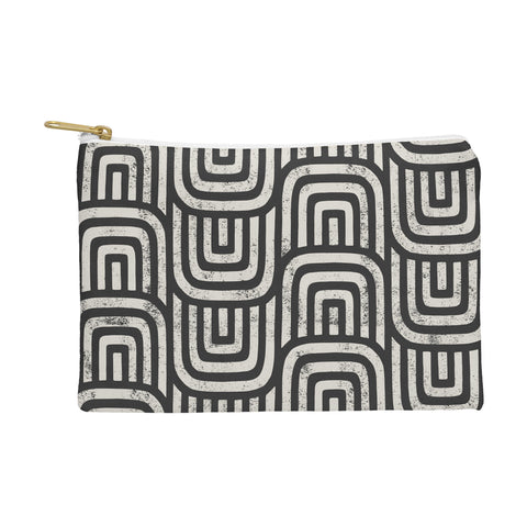 Little Arrow Design Co square scallop charcoal Pouch