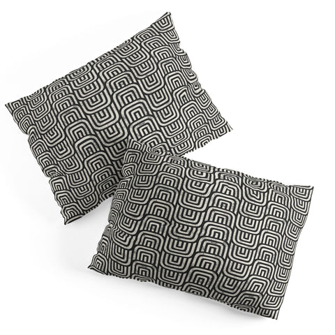 Little Arrow Design Co square scallop charcoal Pillow Shams
